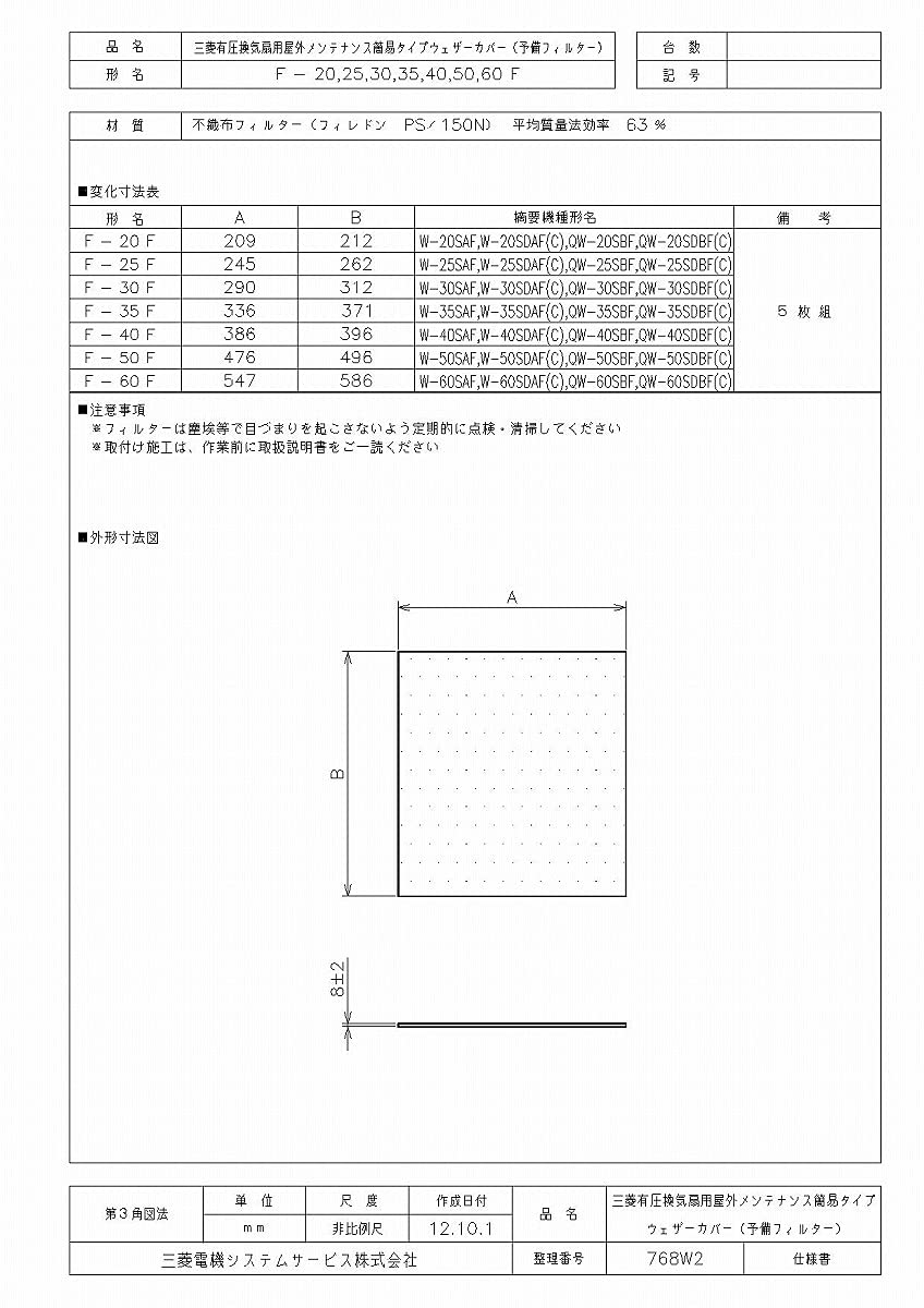 Amazon.co.jp: 三菱 換気扇 【F-25F】 産業用送風機システム部材